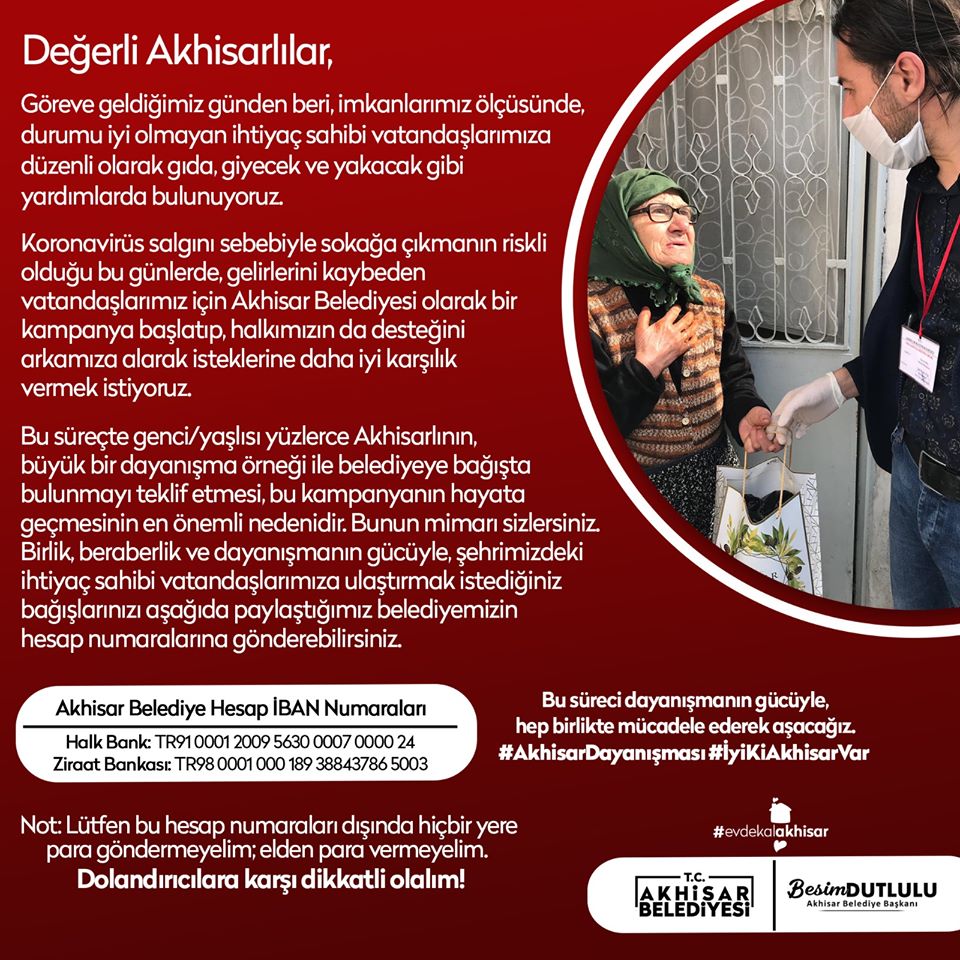 BELEDİYE ERZAK DAĞITIYOR