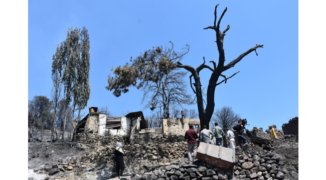 Valilik, yangının neden olduğu zararla ilgili açıklama yaptı