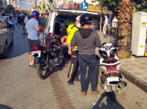 Turgutlu’da motosiklet uygulamasında 12 bin 534 lira ceza kesildi