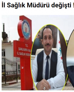 Şanlıurfa İl Sağlık Müdürü Emre Erkuş, Manisa il Sağlık Müdürü olarak atandı