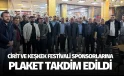 Cirit ve Keşkek Festivali sponsorlarına plaket takdim edildi